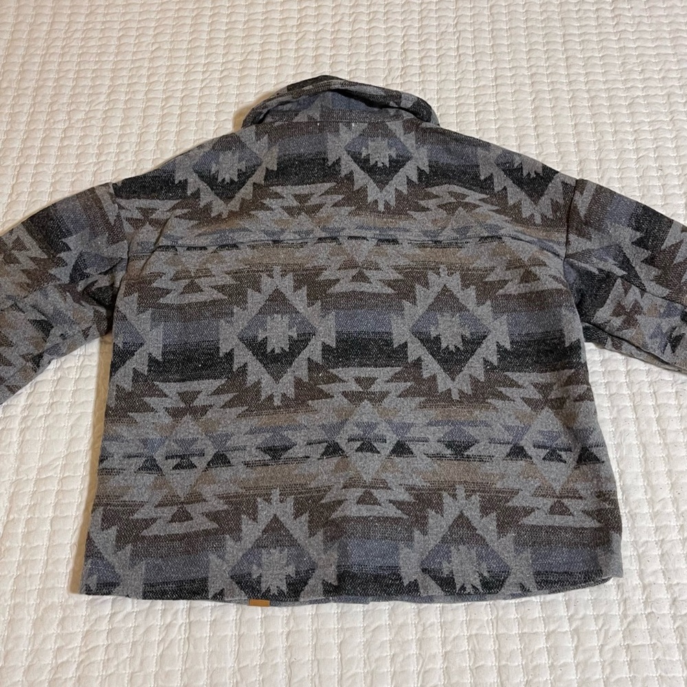 Simply Southern | Gray & Brown Aztec Patterned Jacket - Picture 13 of 14